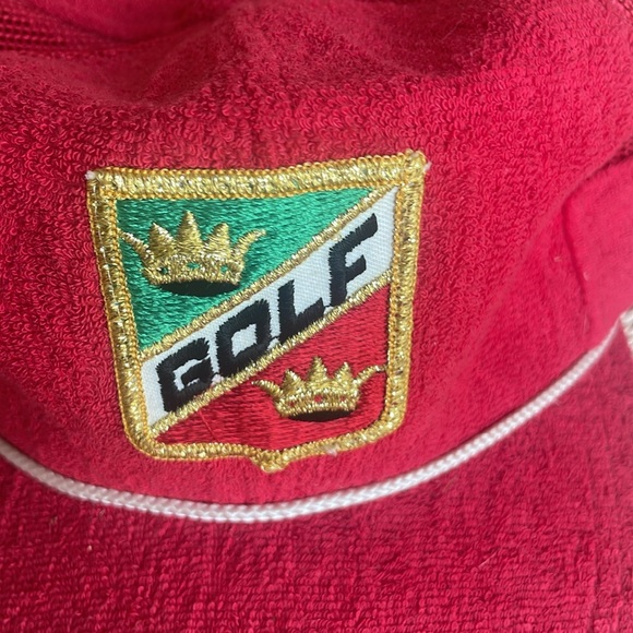 Vintage 70’s Terry Cloth Trucker Style Snap Back Crown Golf Hat 100% Cotton - Picture 2 of 7